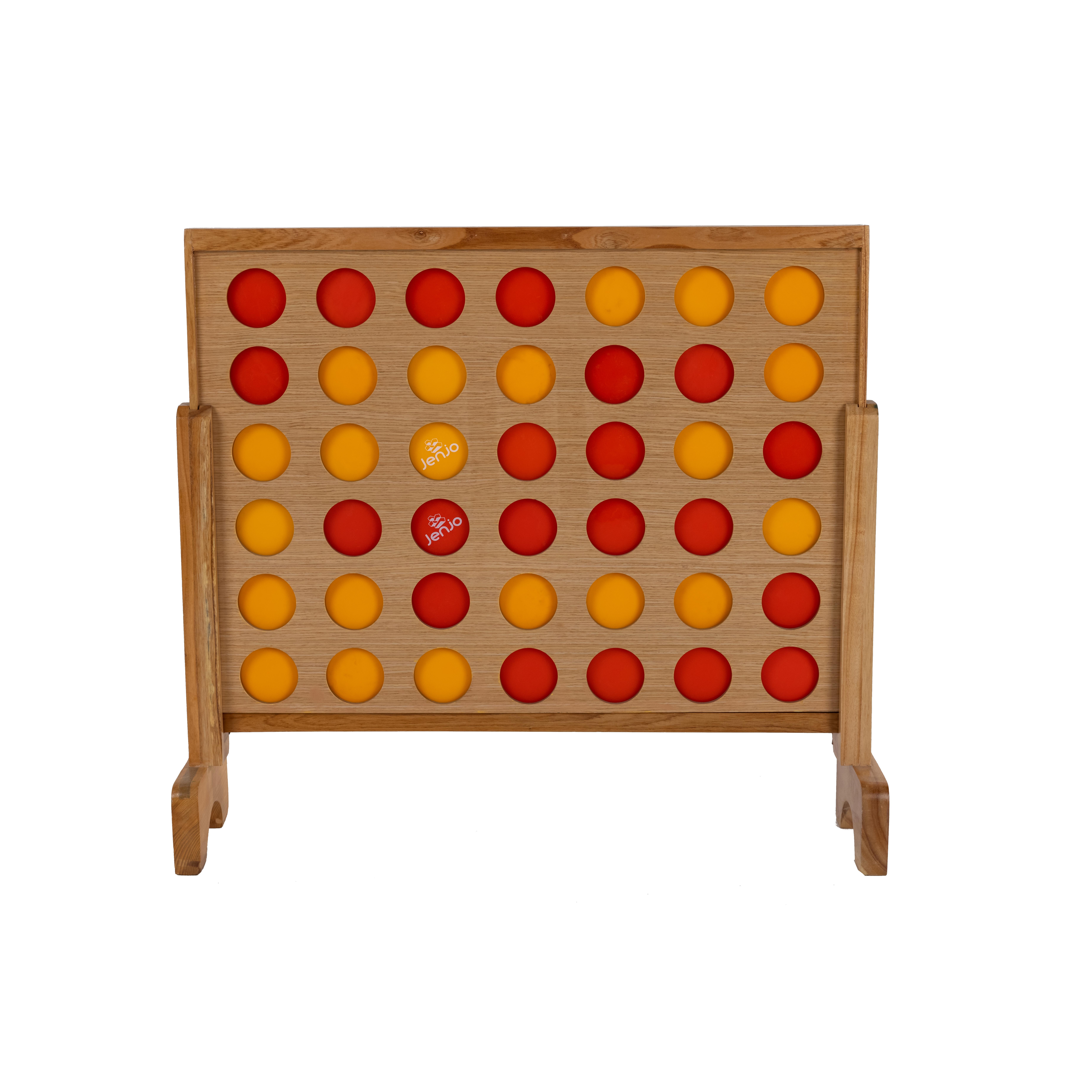 Jenjo Games Mega 4 Plywood Connect Four Game Set - 69x79cm