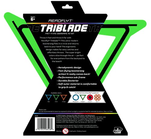 GOLIATH SPORTS AEROFLYT TRIBLADE - BOOMERANG COLOR VERDE