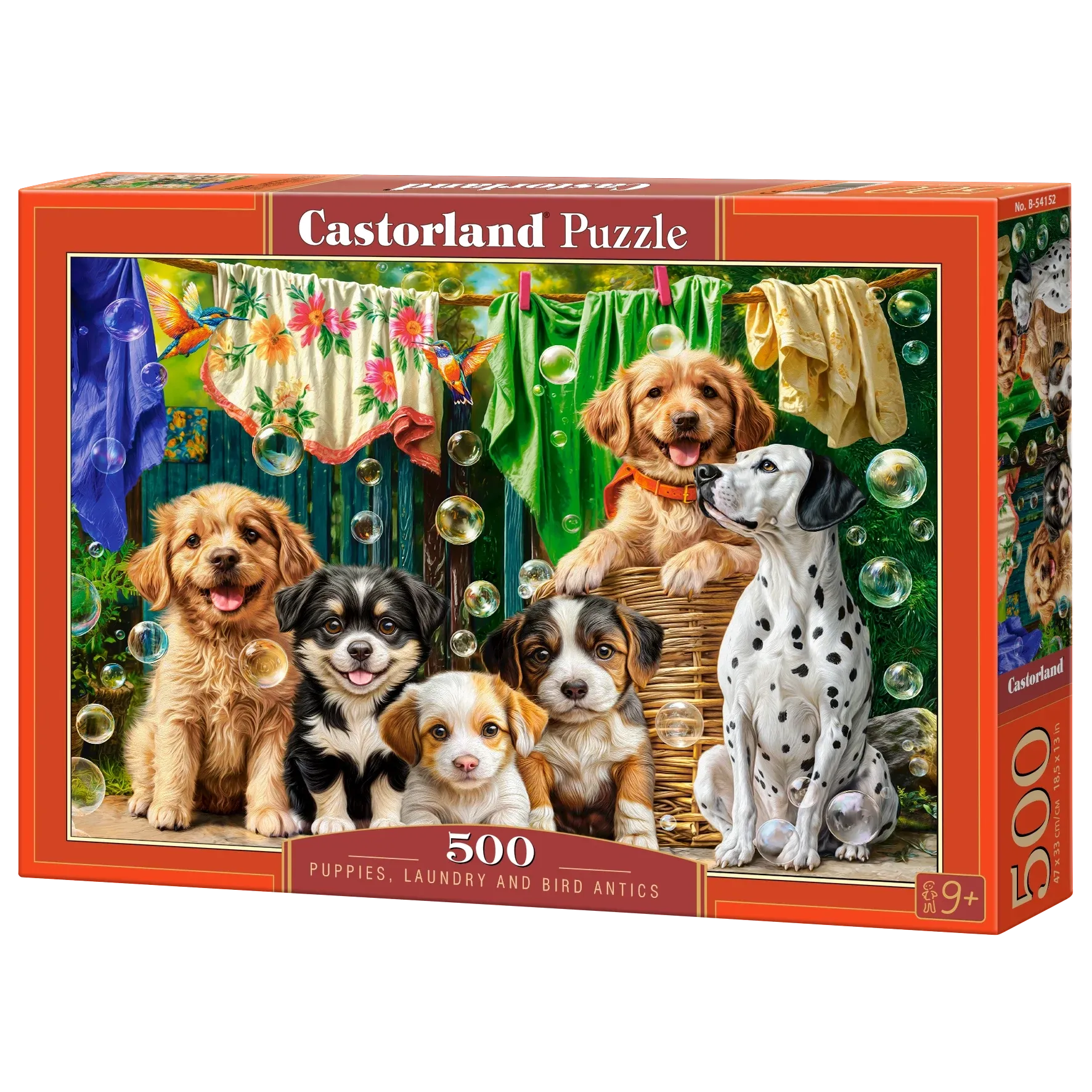 Castorland 500pc Puppies, Laundry and Bird Antics Puzzle