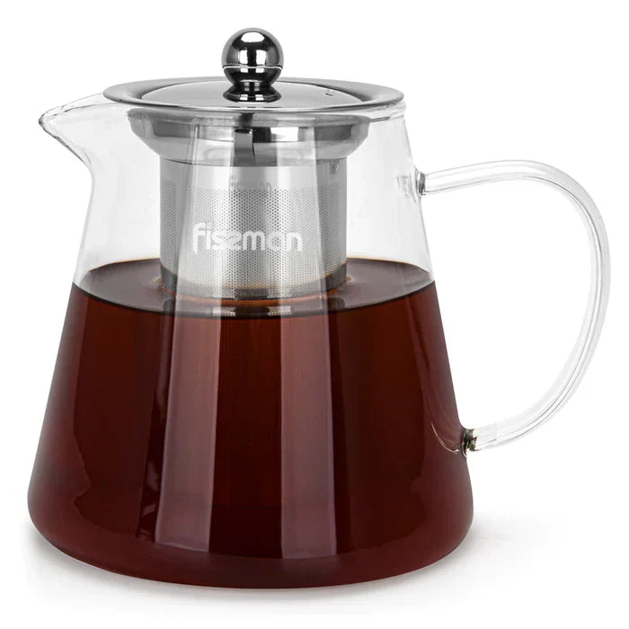 Fissman Teapot 950ml With Stainless Steel Filter 6479 Borosilicate Glass