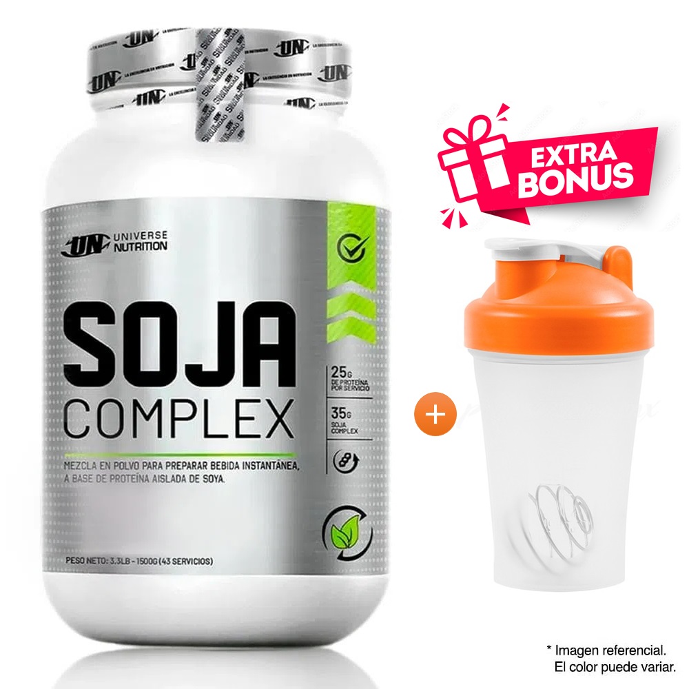 SOJA COMPLEX 1.5KG PROTEÍNA UN COOKIES + SHAKER