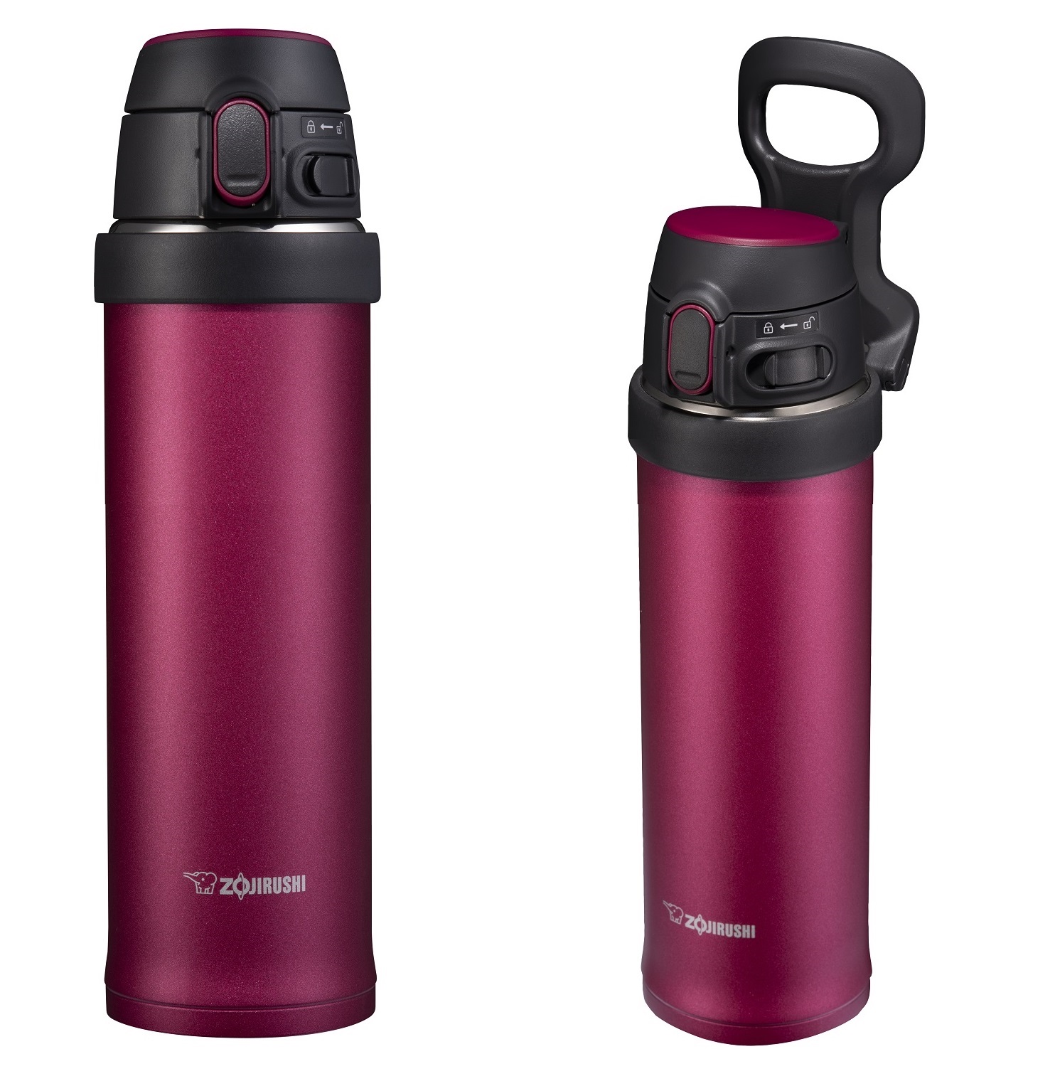 TERMO HANDLE FLIP-AND-GO ACERO INOXIDABLE MUG ZOJIRUSHI 480ML COLOR  ROJO SM-QHE48RK (PZA)