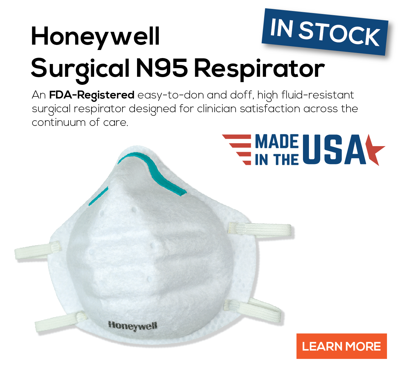 Honeywell DC365 Surgical N95 Respirator Mask NIOSH Approved