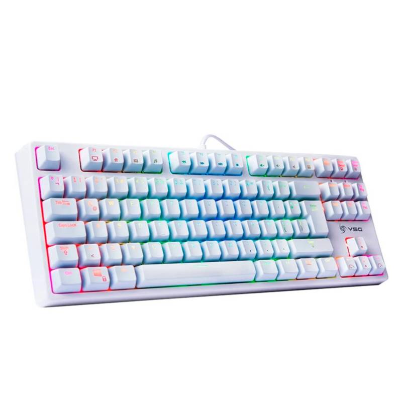 TECLADO MECANICO VSG ALNITAK BLANCO CON LUZ RGB -SWICHE RED