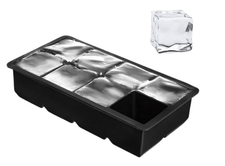 SET DE 2 BANDEJAS PARA CUBOS DE HIELO XL NEGRO