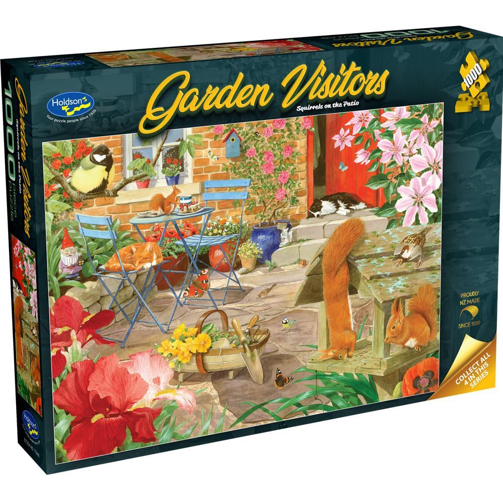 Holdson 1000pc Garden Visitors Squirrels Puzzle