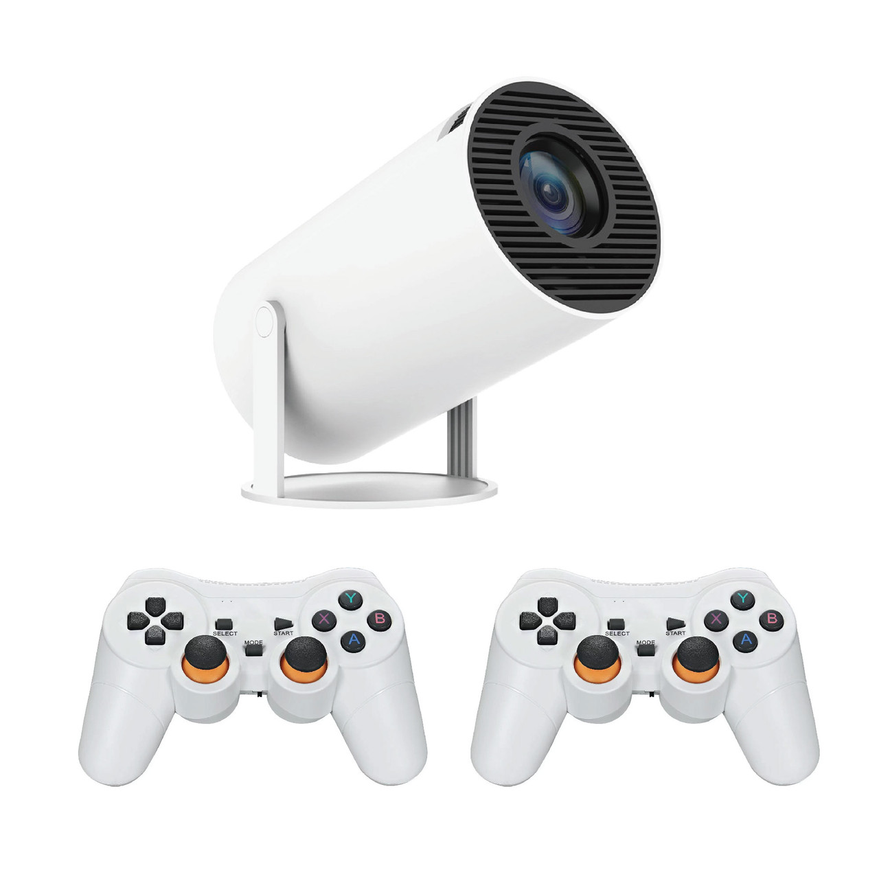 Laser Retro Gaming Projector 50 Games with 2 Controllers (White)