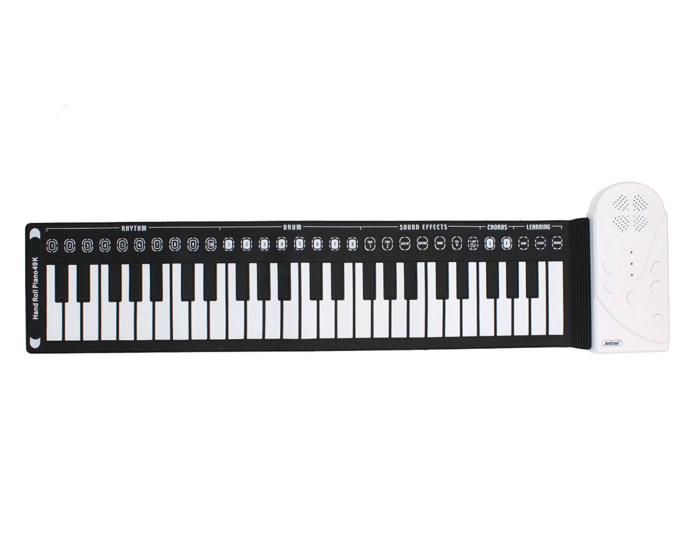 Andowl S747 Portable Roll Up Keyboard (White)