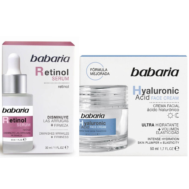 SERUM RETINOL + CREMA FACIAL DE ACIDO HIALURÓNICO - BABARIA