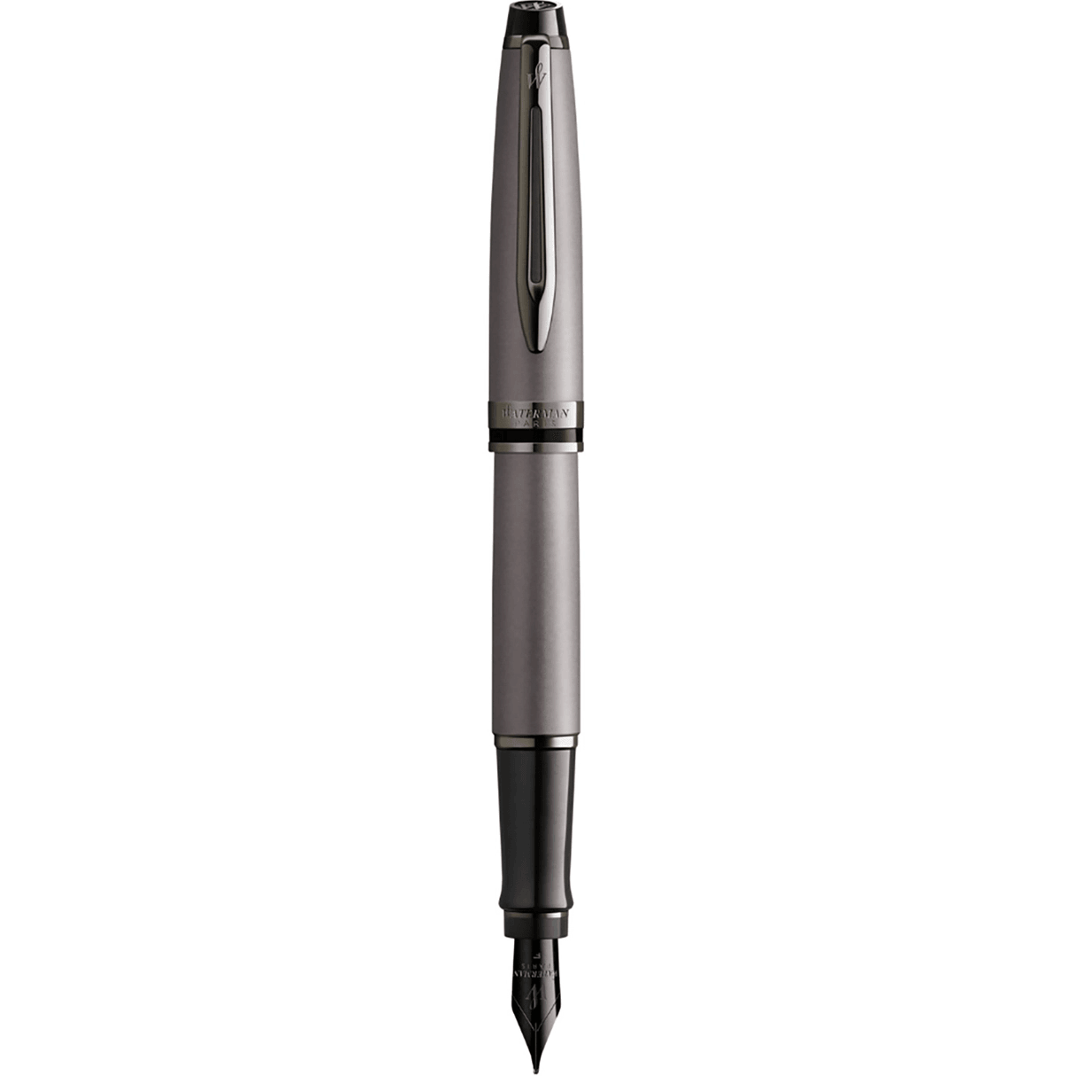Waterman Expert Lacquer Ruthenium Trim Fountain Pen Gift Box (Metallic Silver)