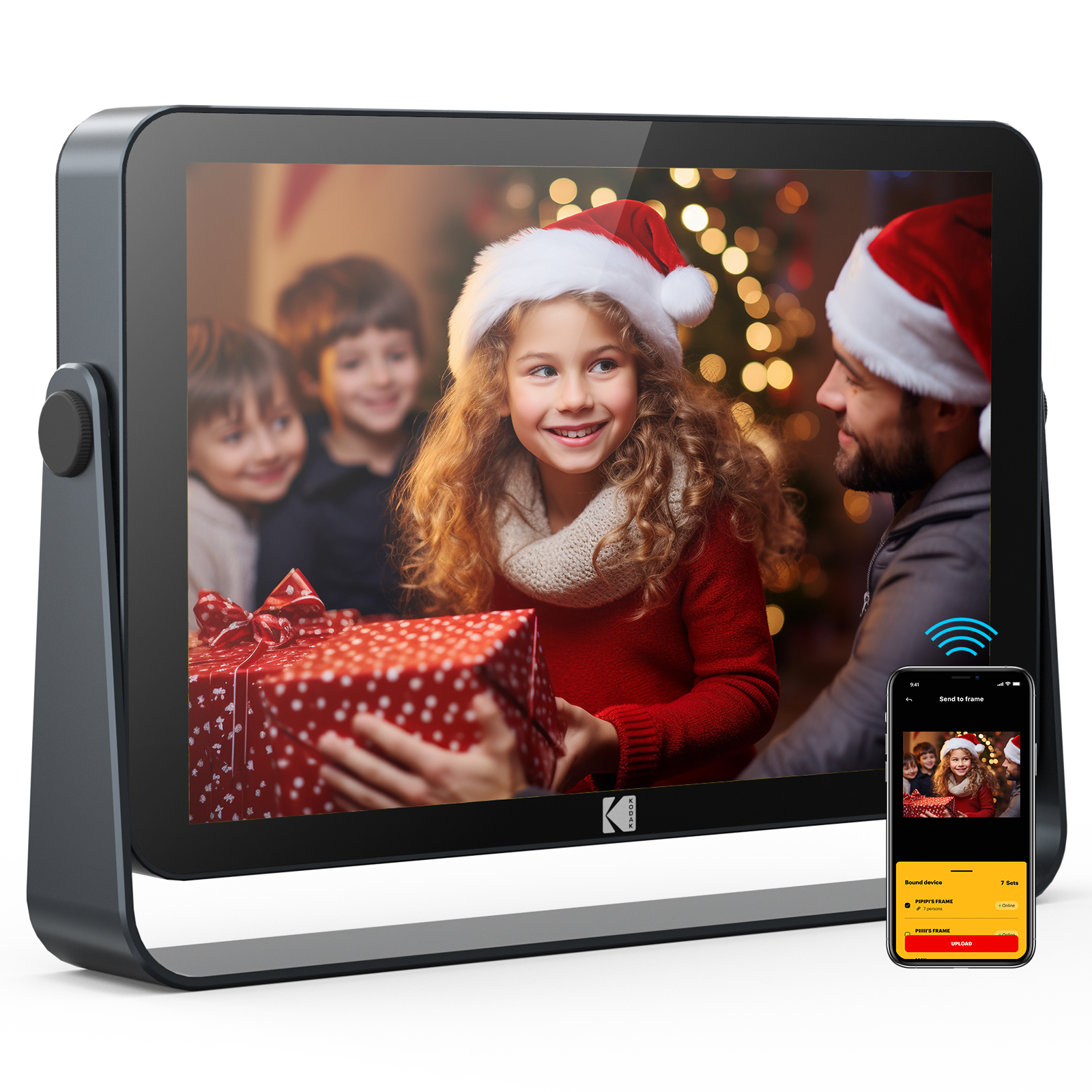 KODAK RWF-109 10.1" Rechargeable Digital Photo Frame 32GB Wi-Fi (Black)