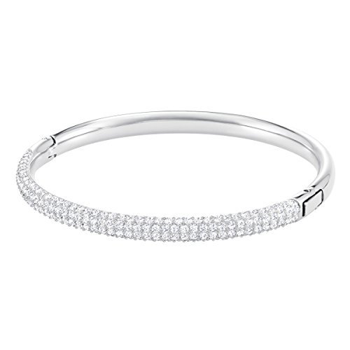 SWAROVSKI - PULSERA DE PIEDRA PARA MUJER ACABADO DE RODIO CRISTALES TRANSPARENTES