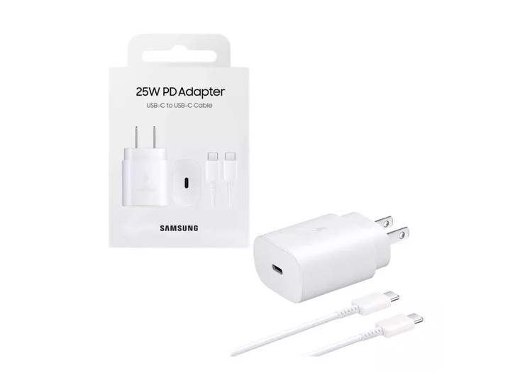 CARGADOR 25W CARGA RÁPIDA PARA SAMSUNG GALAXY S23 FE BLANCO