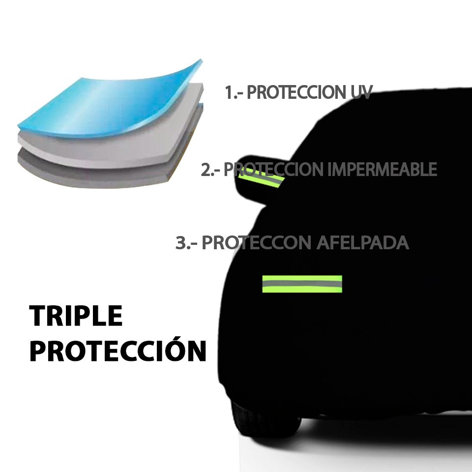 PROTECTOR FORRO FUNDA COBERTOR NEGRO TIPO CHEVROLET SPIN