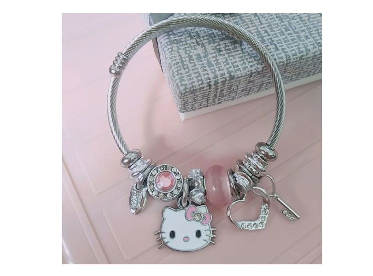 PULSERA HELLO KITTY PINK