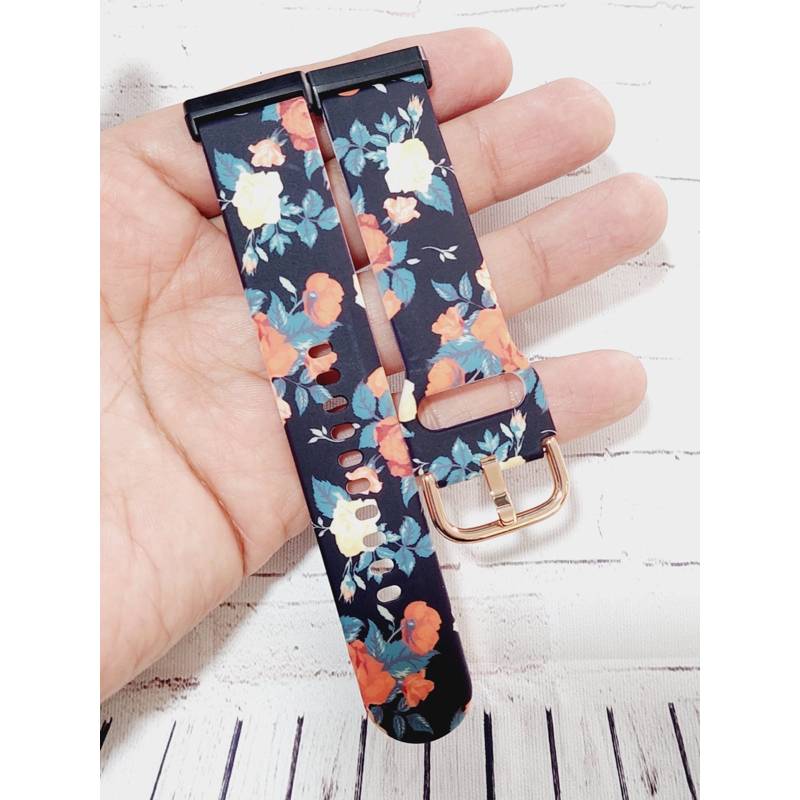 CORREA SILICONA DISEÑO PARA FITBIT VERSA 3 / SENSE - FLORES N