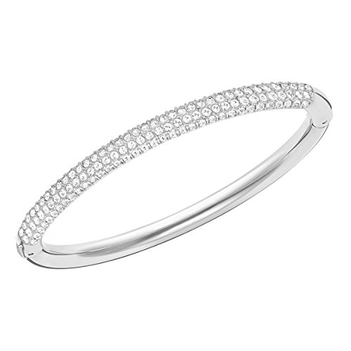 SWAROVSKI - PULSERA DE PIEDRA PARA MUJER ACABADO DE RODIO CRISTALES TRANSPARENTES