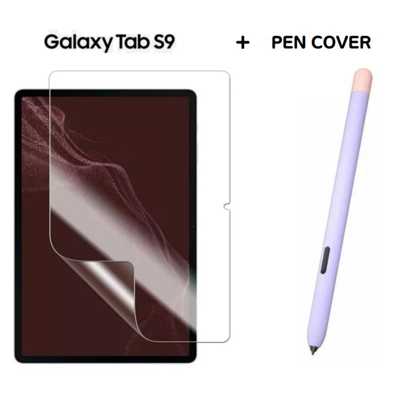 MICA PAPEL PAPERLIKE SAMSUNG GALAXY TAB S9 2023 Y FUNDA S PEN LILA