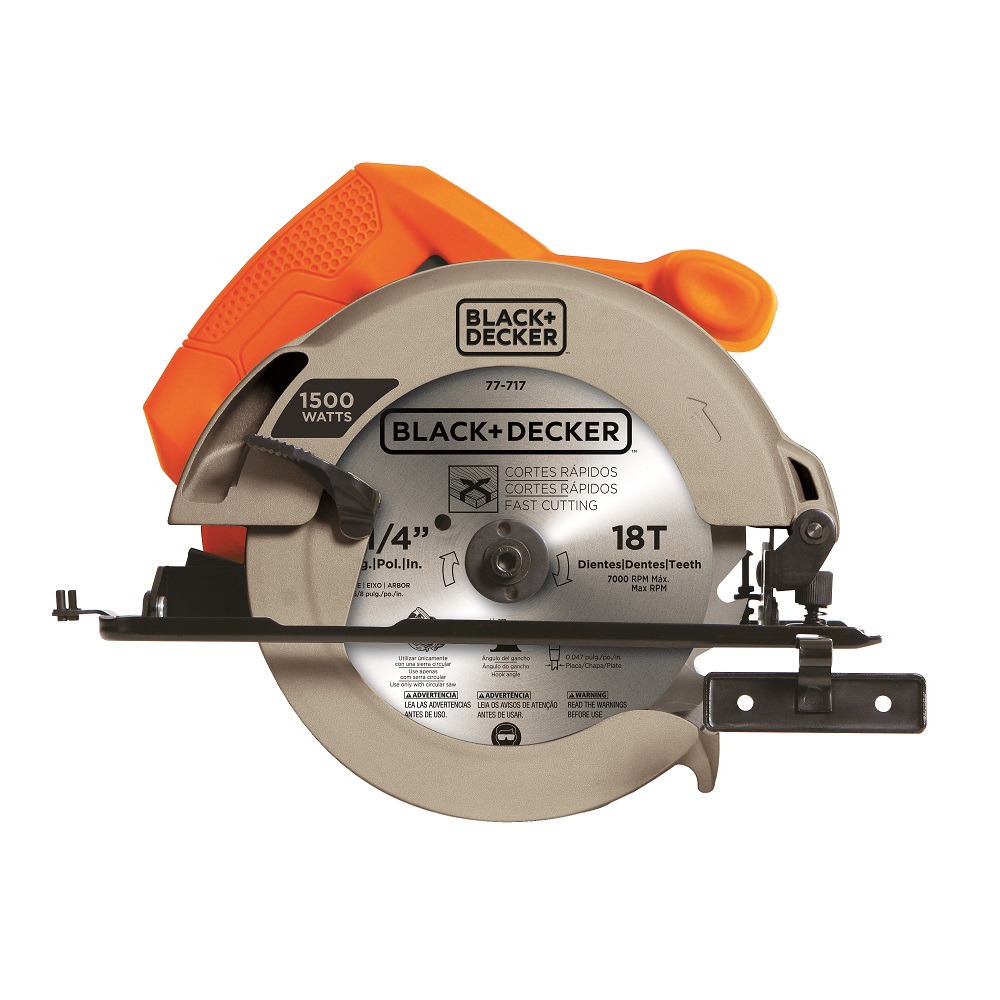 SIERRA CIRCULAR BLACK AND DECKER 1500W 7 1/4' INCLUYE DISCO