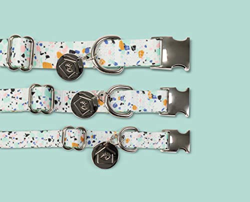 JONATHAN ADLER: NOW HOUSE - COLLAR DE TERRAZZO DE MENTA PEQUEÑO FORMA ELEGANTE Y MODERNA DE MANTENER A TU PERRO