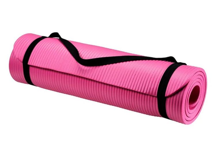 COLCHONETA NBR - YOGA MAT PILATES + LIGAS - 10 MM - ROSADO