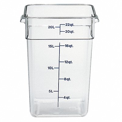 11-1/4 x 12-1/4 x 15-3/4 Polycarbonate Square Storage Container Clear