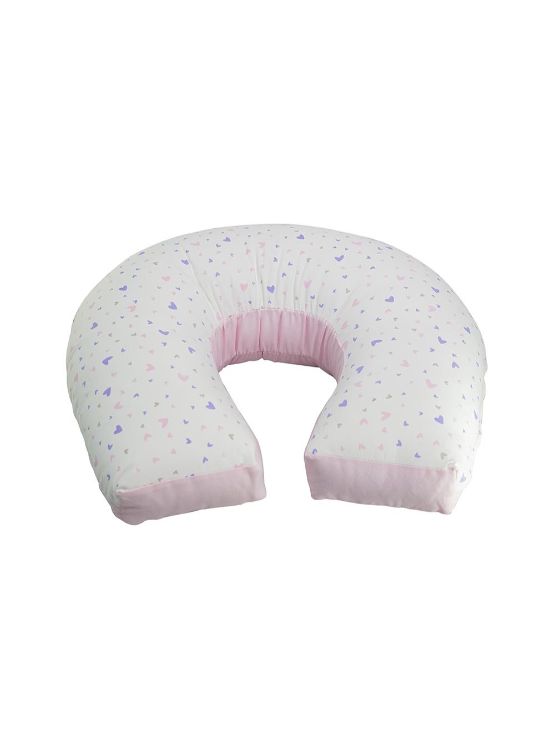 ALMOHADA LACTANCIA INFANTI  5 EN 1 HEARTS ROSADO