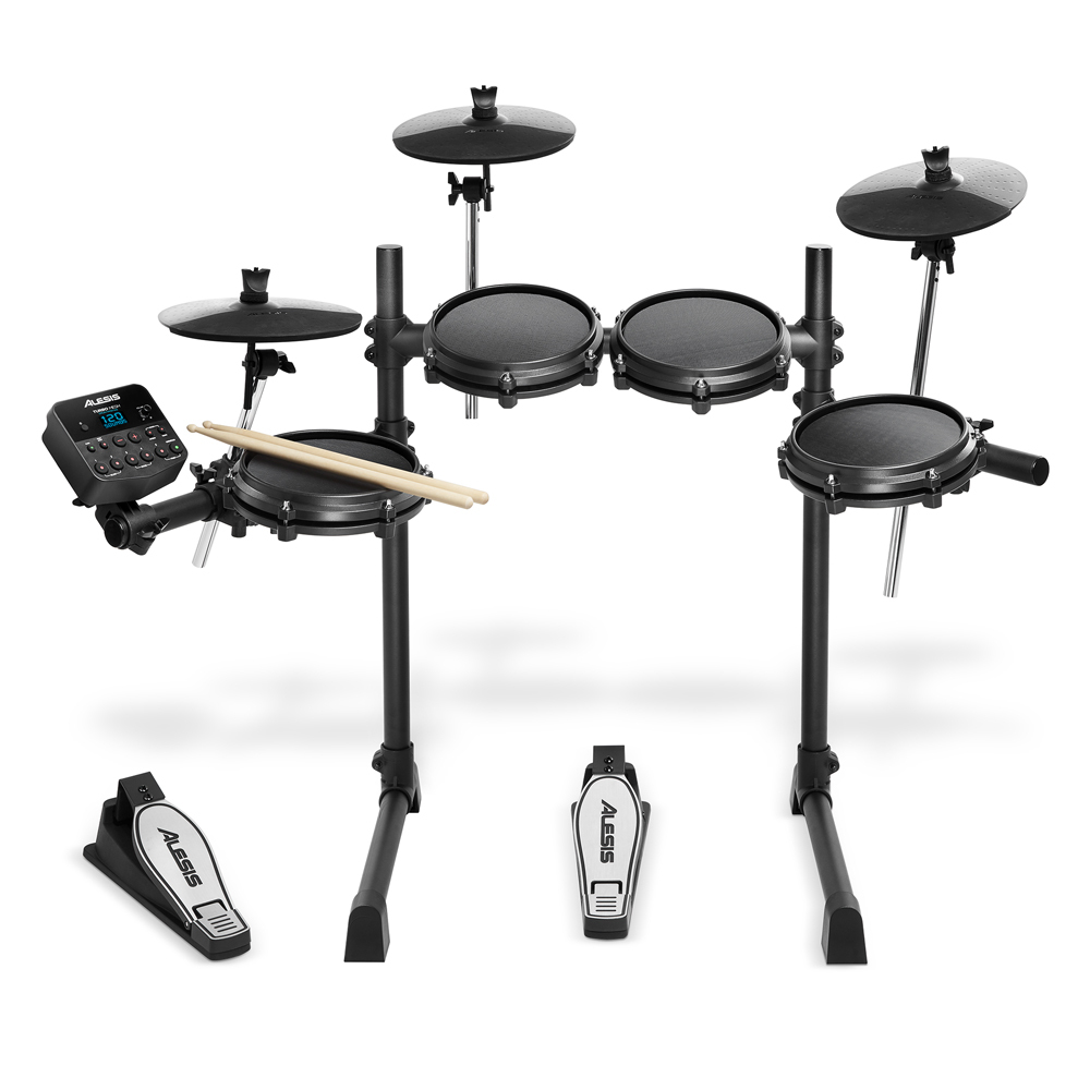 Alesis Turbo Mesh 7-Piece Electronic Drum Kit with Mesh Heads and Kick Pedal