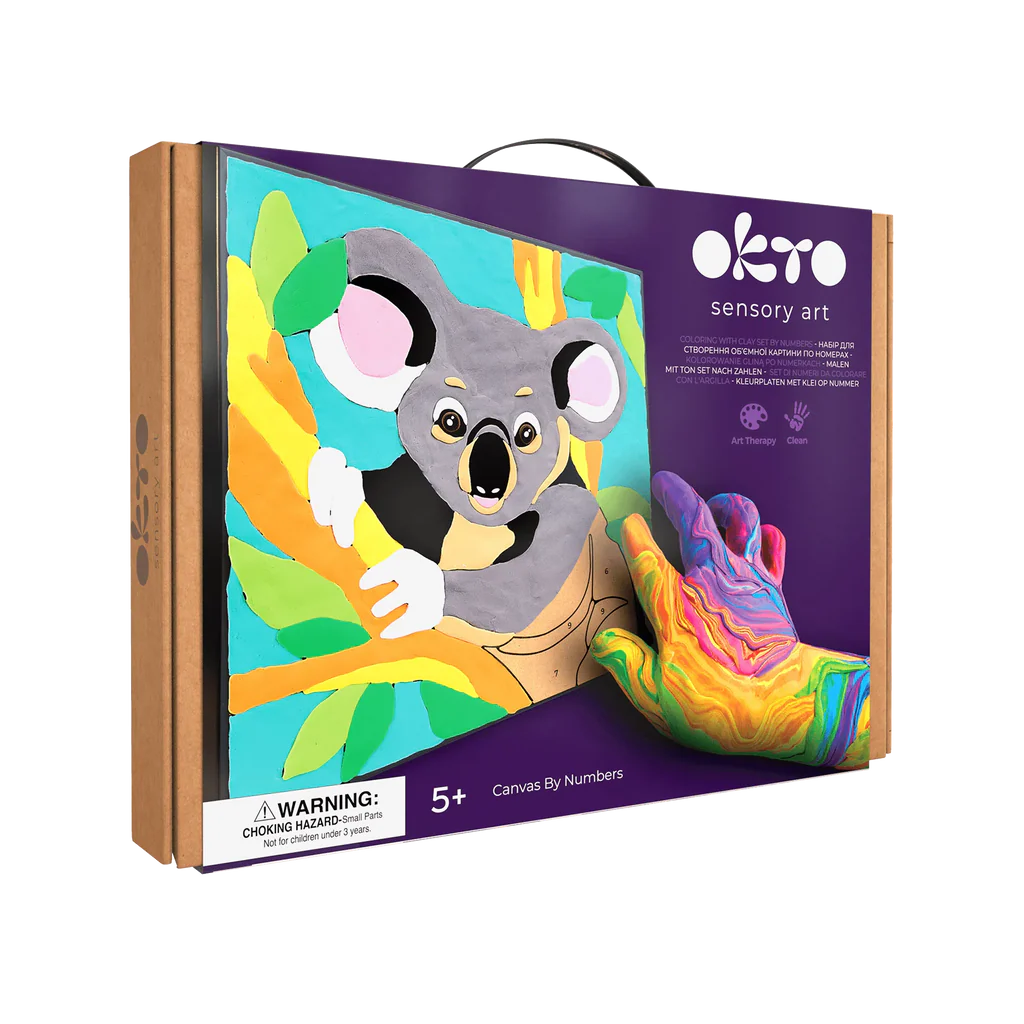 Okto Coloring with Clay Set by Numbers 29x29cm - Koala
