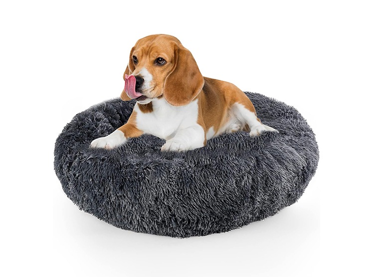 CAMA DONUT PARA MASCOTAS TALLA S GRIS OSCURO