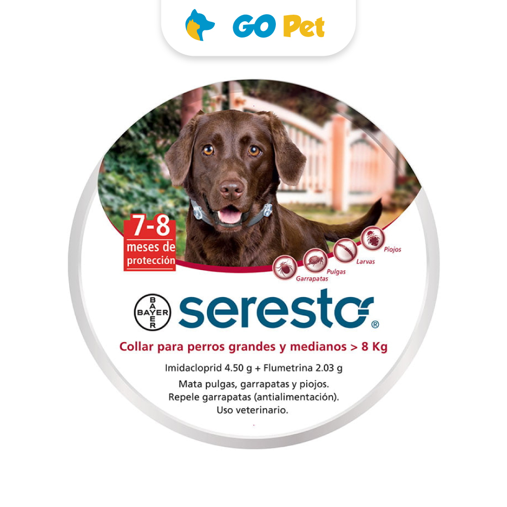 ANTIPULGAS SERESTO COLLAR PERROS GRANDES > 8 KG