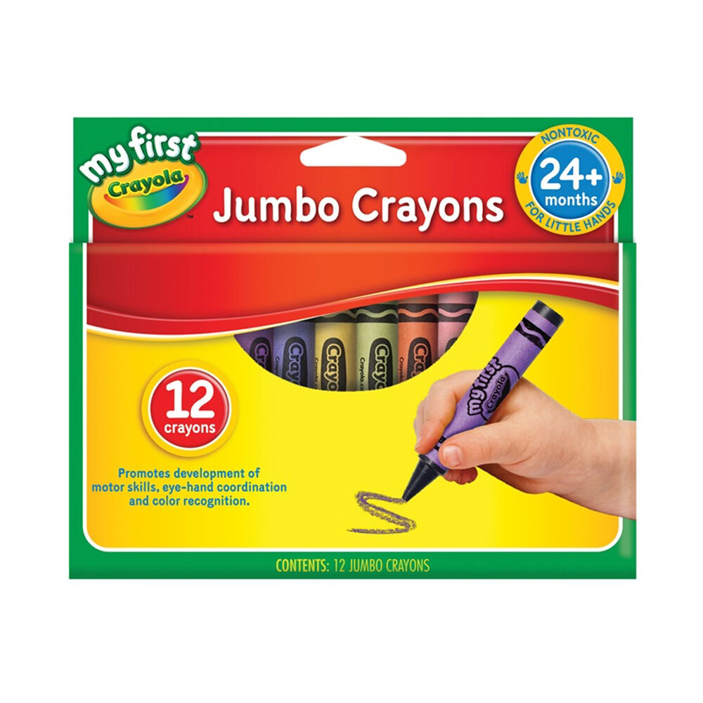 Crayola My First Non-Toxic Jumbo Crayons for Kids 2+ (12-Piece)