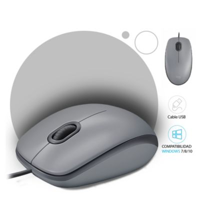 MOUSE LOGITECH M110 SILENT USB GRIS