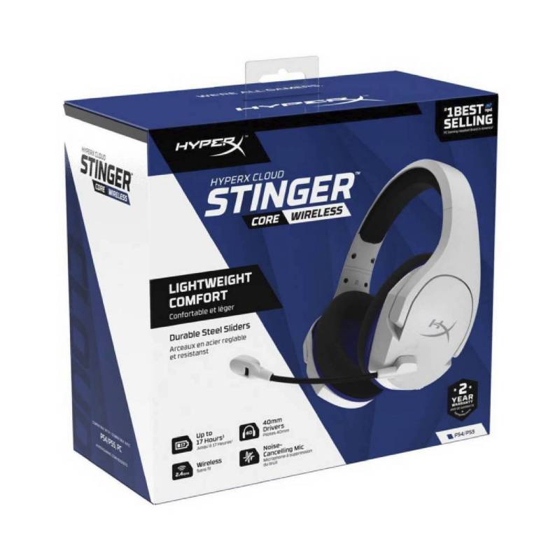 AUDÍFONO HYPERX CLOUD STINGER CORE WIRELESS BLANCO