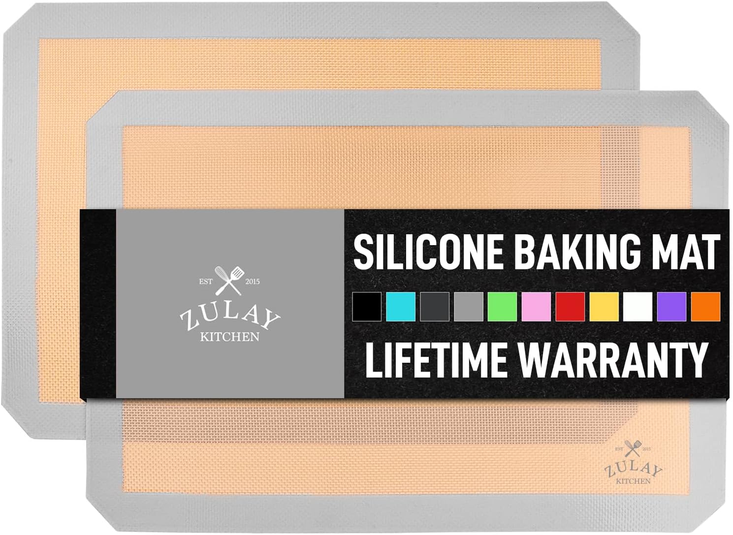 &lpar;2 Pack&rpar; Reusable Silicone Baking Mat Sheet Set