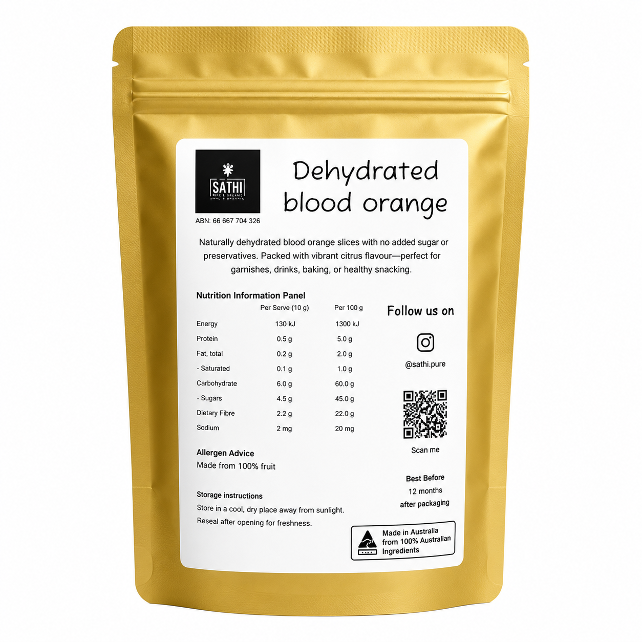 Sathi Kitchen Blood Orange (Dehydrated) 100gm