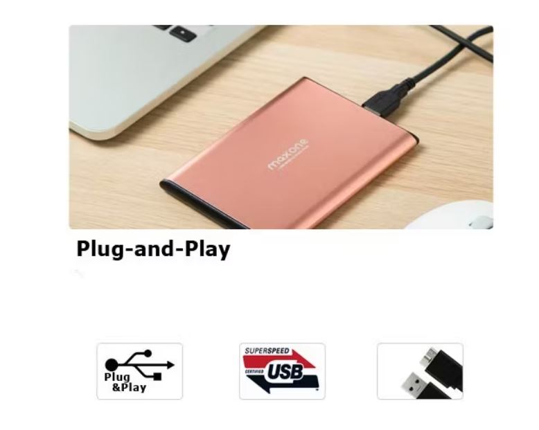 DISCO DURO EXTERNO PORTÁTIL ULTRA DELGADO DE 2.5' USB 3.0 PARA ORDENADOR PORTÁTIL/DE ESCRITORIO/XBOX ONE/PS4