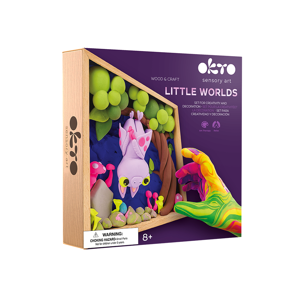 Okto Wood and Craft DIY Little Worlds 21x21cm - Bat
