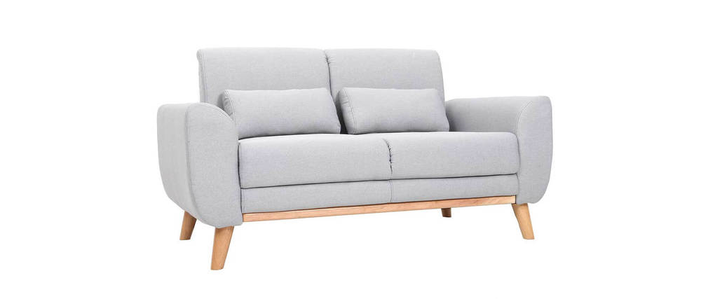 SOFA 2 CUERPOS RON GRIS