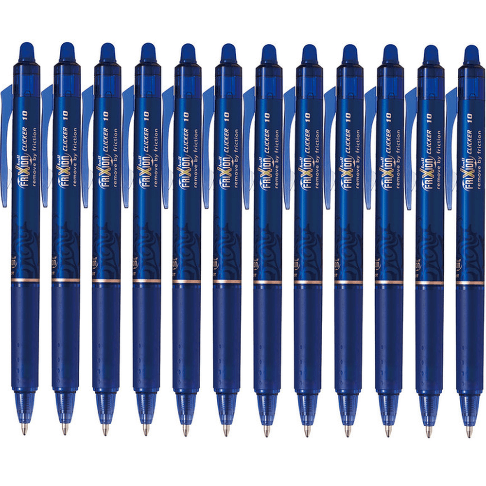 Pilot Frixion Clicker Retractable Erasable Gel Ink Pen 1.0mm (Blue) [Box 12]
