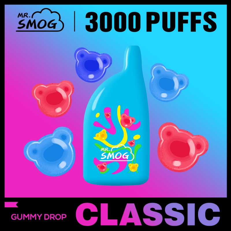 VAPE DESCARTABLE CLASIC 3000 PUFFS SABOR GUMMY BEAR