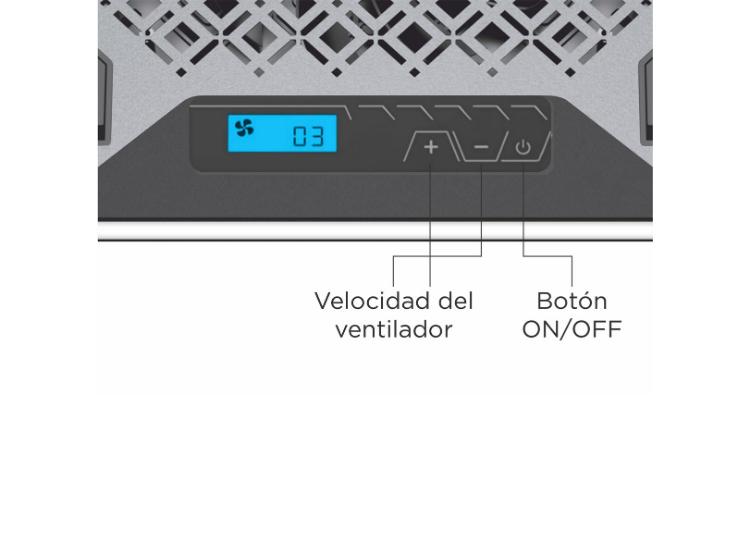 IDOCK - COOLER TURBINE N-9 SILVER CON 7 NIVELES Y 6 VENTILADORES