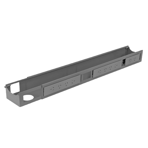 Desky Integrated Cable & Data Channel 10-Plug Grey