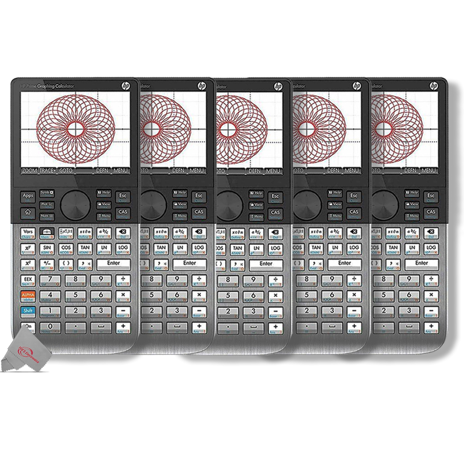 HP Prime Handheld Graphing Calculator Black - 2AP18AA&num;ABA - 5 Units