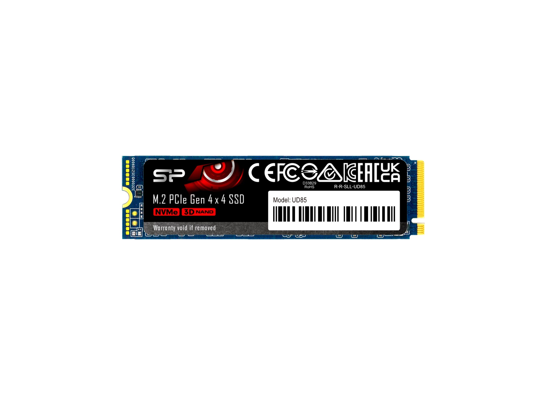Silicon Power UD85 2TB R/W up to 3,600/2,800 MB/s PCIe NVMe Gen 4x4 M.2 SSD - SP02KGBP44UD8505