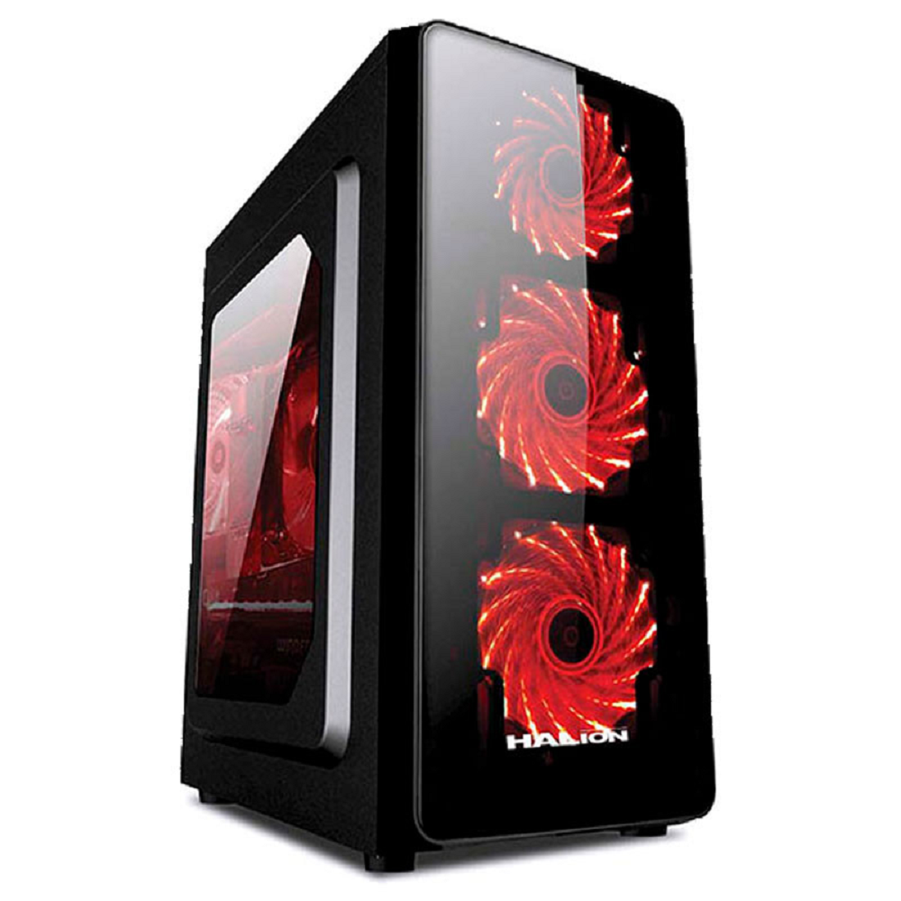 CASE GAMERS LED HALION SCORPIO 5490 RAINBOW FUENTE 350W REAL