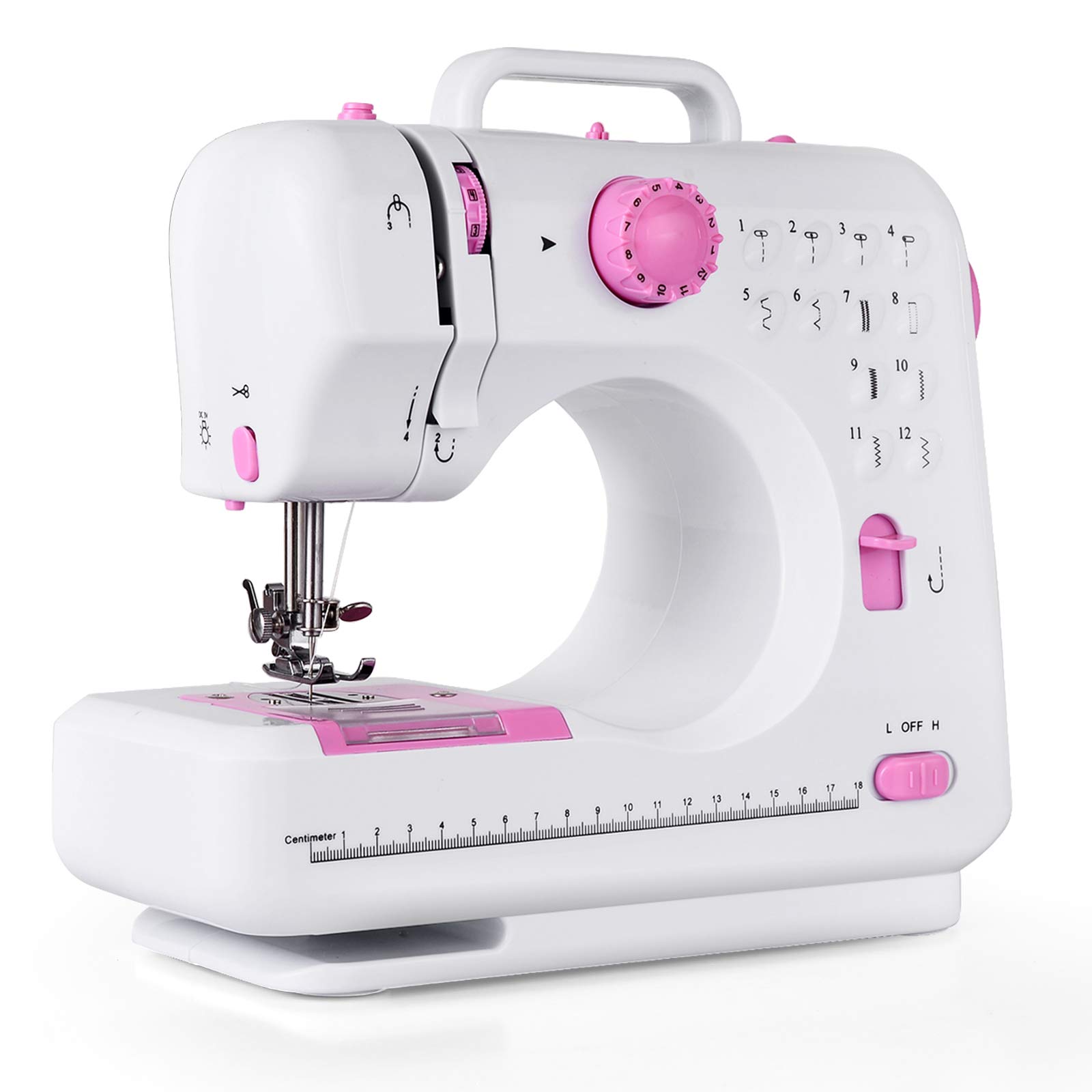 Máquina de coser eléctrica multifuncional portatil&comma; 12 puntadas