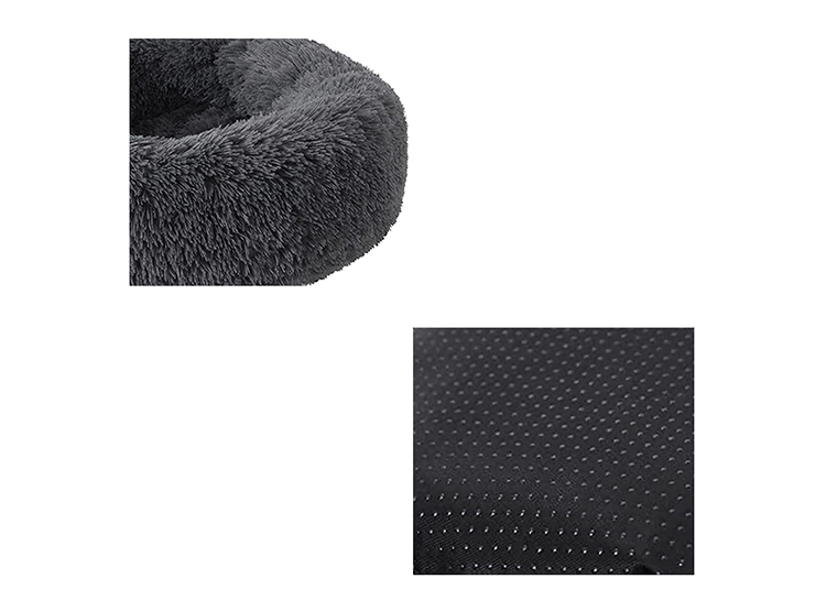 CAMA DONUT PARA MASCOTAS TALLA S GRIS OSCURO