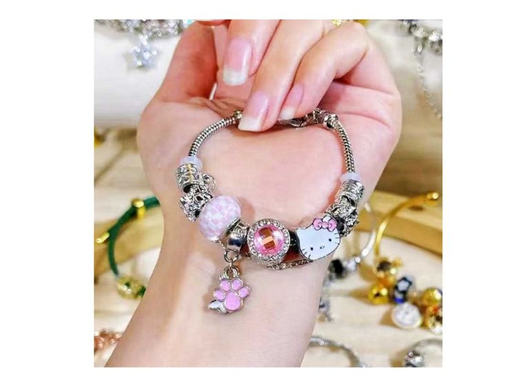 PULSERA HELLO KITTY TIPO PANDORA