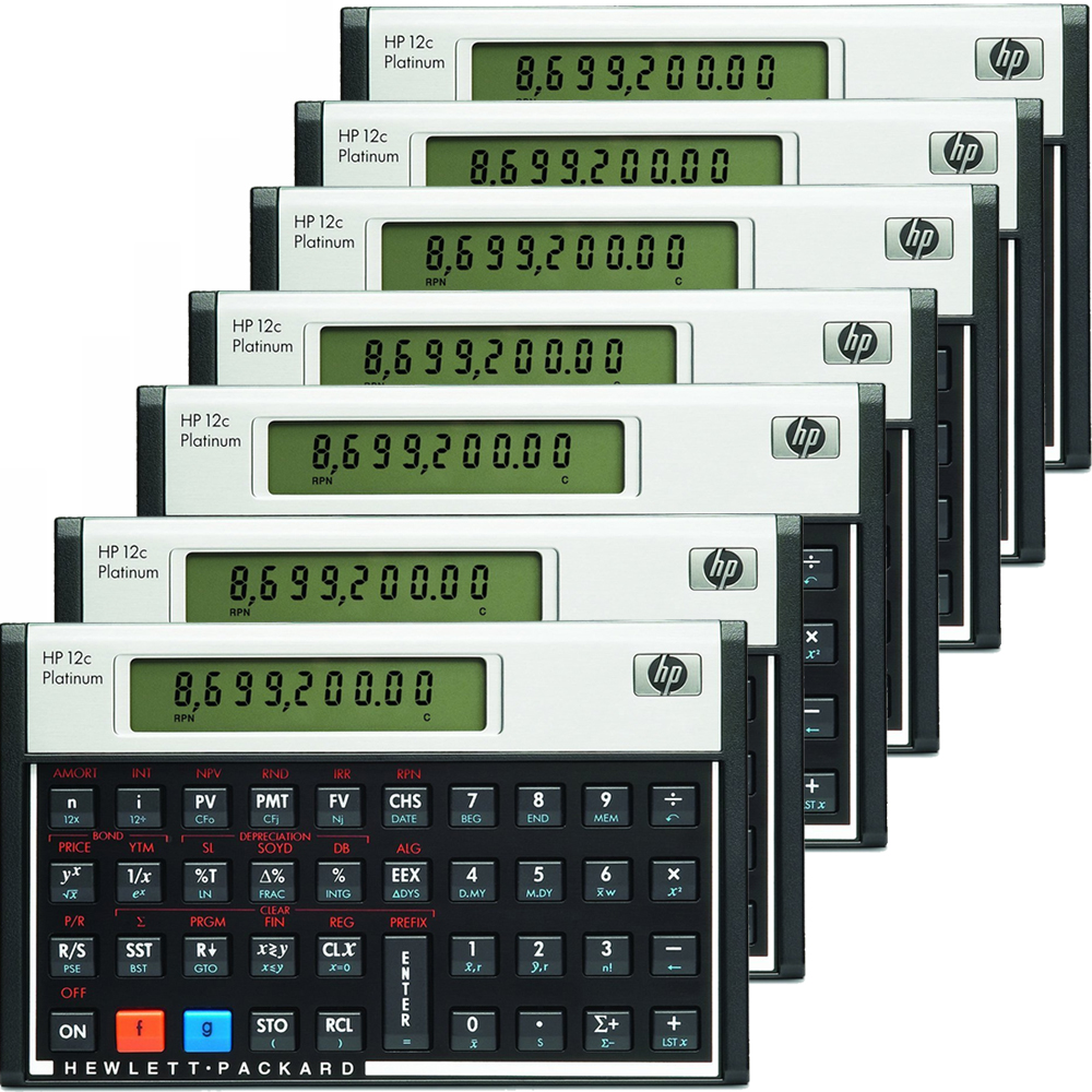 HP 12C Platinum Financial Calculator HEWF2231AA - 7 Count